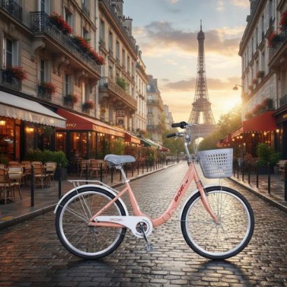 صورة دراجة هوائية خفيفة مقاس 20 مع سلة أمامية